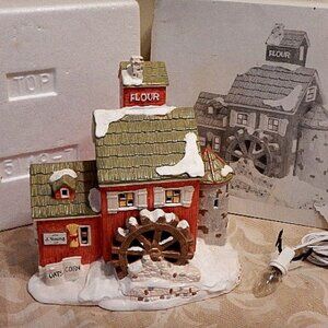 Original Snow Village 1989 Dept 56 Snow Village "J. Youngs Granary" Light Boxed